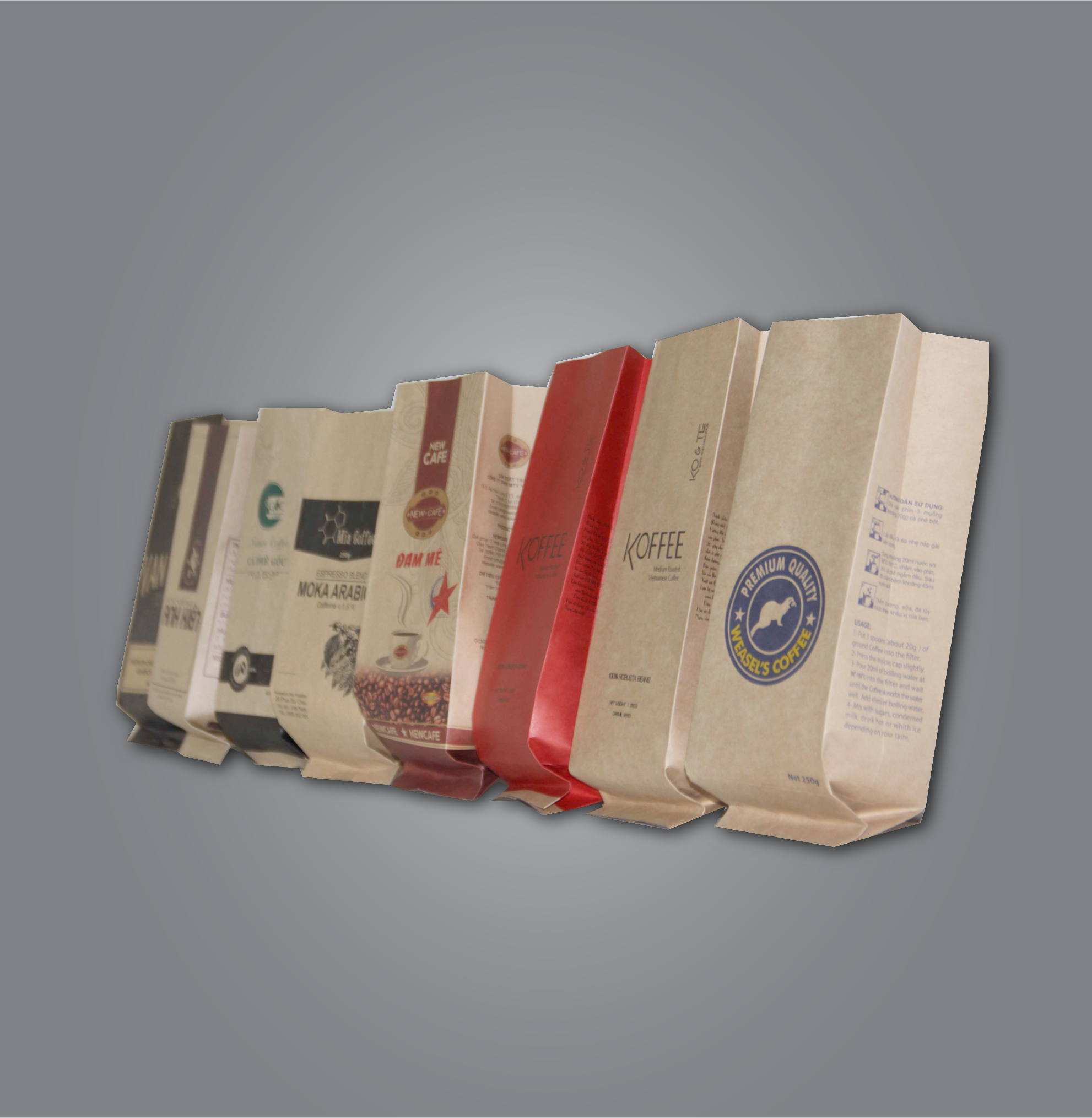 In túi giấy đựng cafe - Công Ty TNHH In ấn Quảng Cáo Và Truyền Thông Kim Long